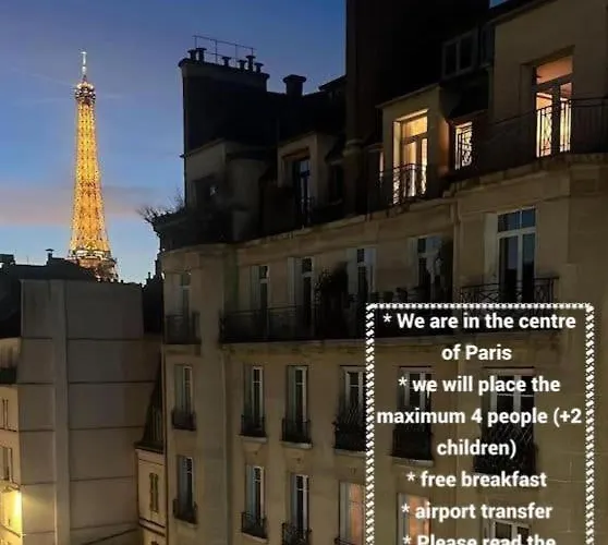 Studio Lumineux Vue Tour Eiffel